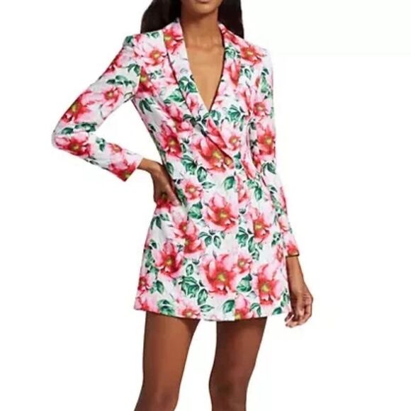 Alice + Olivia Latoya floral mini blazer dress Size 6 NWOT - Picture 2 of 4